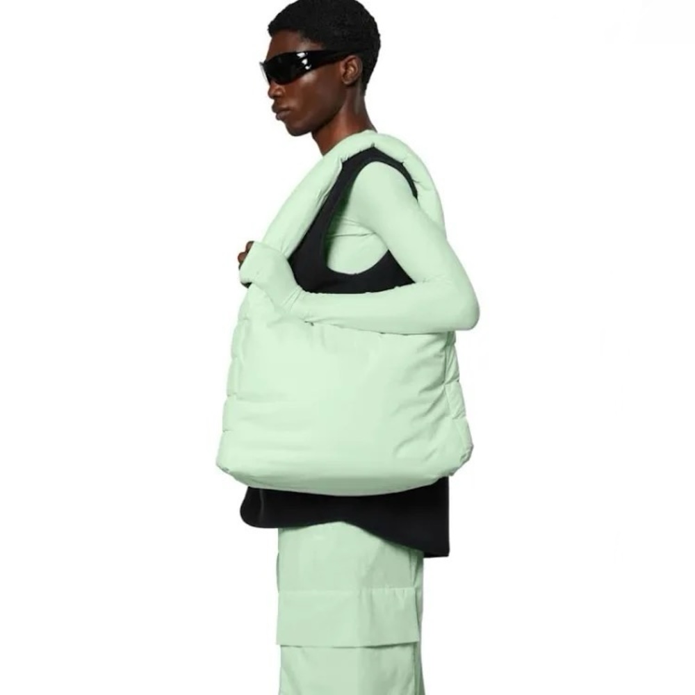 NWT RAINS $140 Waterproof Loop Shopper Mini in Mineral Blue/Green - Picture 9 of 10